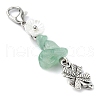 Natural Malachite & Prehnite & Peridot & Green Aventurine Chip Pendant Decorations HJEW-JM02712-6