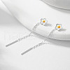 S925 Sterling Silver Flower Ear Thread GU0575-1