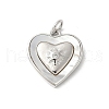 Brass Pave Natural White Shell Pendants KK-S522-22P-1