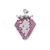 Brass Micro Pave Cubic Zirconia Pendants KK-M322-48P-03-1