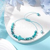 Synthetic Ocean White Jade Braided Beaded Bracelets BJEW-JB11016-01-2