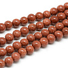 Synthetic Goldstone Bead Strands G-T049-6mm-12-1