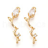 Brass Micro Pave Cubic Zirconia Pendants KK-N261-84G-1