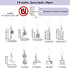 20Pcs 10 Style 304 Stainless Steel Threaders DIY-AB00051-2