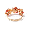 4Pcs Natural Gemstone Rings RJEW-TA00198-6