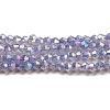 Baking Painted Transparent Glass Beads Strands DGLA-F002-04B-1