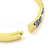 Brass Enamel Hinged Bangles for Women BJEW-Z062-07G-3