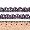 Electroplate Opaque Glass Beads Strands GLAA-T032-P10mm-AB15-4