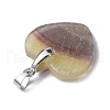 Natural Fluorite Pendants PALLOY-JF02276-4