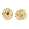 Natural Tiger Eye & 304 Stainless Steel Rope Disc Stud Earrings for Women EJEW-G390-04G-01-2