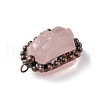 Natural Rose Quartz Pendants G-F739-10R-05-3