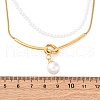 304 Stainless Steel Double Layered Necklaces NJEW-R026-28G-5