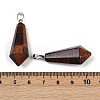 Dyed & Heated Natural Red Tiger Eye Pointed Pendants X-G-I314-02P-11-6