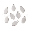 Tarnish Resistant 304 Stainless Steel Stamping Blank Tag Pendants STAS-P134-12-3