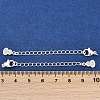 Brass Micro Pave Cubic Zirconia Ends with Chains KK-U043-05S-3