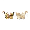 Light Gold Alloy Enamel Pendants ENAM-G210-02LG-09-1