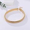 304 Stainless Steel Snake Chain Cuff Bangles for Women WG54B23-03-1