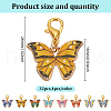 32Pcs 8 Colors Alloy Enamel Pendant Decorations HJEW-GO00015-2