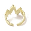 Brass Micro Pave Cubic Zirconia Open Cuff Ring RJEW-K256-55G-3