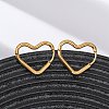 201 Stainless Steel Hoop Earrings EJEW-Z127-01G-05-2