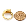 Rack Plating Brass Micro Pave Clear Cubic Zirconia Open Cuff Finger Rings for Women RJEW-M028-95G-5