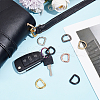 Unicraftale 18Pcs 6 Colors Zinc Alloy Spring Gate Rings FIND-UN0004-09-2