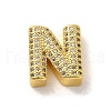 Brass Micro Pave Clear Cubic Zirconia Charms ZIRC-C009-01G-N-1