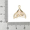 Brass Pave Light Sky Blue and Clear Cubic Zirconia Sea Animal Connector Charms KK-M326-07C-G-3