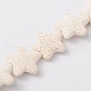 Star Synthetic Lava Rock Beads Strands G-N0099-11-1
