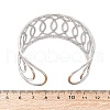 Europe and America Style 304 Stainless Steel Cuff Bangles for Women BJEW-D306-03P-3