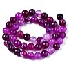 Natural Striped Agate/Banded Agate Bead Strands G-T046-8mm-B15-2