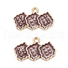 Alloy Enamel Pendants ENAM-O048-02KCG-2