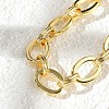 Brass Oval Link Chain Bracelets for Women Men BJEW-K273-10G-3