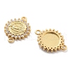Rack Plating Brass Micro Pave Clear Cubic Zirconia Religion Virgin Mary Connector Charms KK-H449-61G-04-NR-2