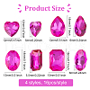 Fingerinspire 64Pcs 4 Style Glass Rhinestone Cabochons RGLA-FG0001-12-2
