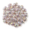 UV Plating Rainbow Iridescent Transparent Acrylic Beads OACR-C007-04D-3