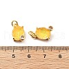 Oval Brass Micro Pave Cubic Zirconia Pendants KK-L237-020G-04-2