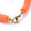 Handmade Polymer Clay Heishi Beaded Necklaces NJEW-JN02449-4