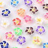 Handmade Polymer Clay 3D Flower Plumeria Beads X-CLAY-Q192-12mm-M-1