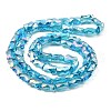 AB Color Plated Transparent Glass Beads Strands EGLA-P051-06A-A10-3