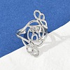 304 Stainless Steel Open Cuff Rings for Women RJEW-U061-02P-2