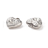 304 Stainless Steel Heart Charms Rhinestone Settings X-STAS-E083-13P-2