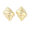 Sea Snail Brass Stud Earrings for Women EJEW-S232-01G-1