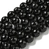 Faceted Natural Banded Agate Beads Strands G-F447-12mm-O09-2