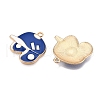 Rack Plating Alloy Enamel Pendants ENAM-N056-388KCG-02-2