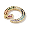 Rack Plating Brass Micro Pave Cubic Zirconia Twister Clasps KK-NH0002-04G-02-2