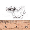 925 Sterling Silver Micro Pave Clear Cubic Zirconia Fold Over Clasps STER-T008-06P-3