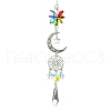 Moon Tibetan Style Alloy Hanging Ornaments HJEW-TA00280-1