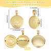Beebeecraft 6Pcs Brass Locket Pendants KK-BBC0015-48-2