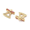 Brass Micro Pave Cubic Zirconia Pendants KK-B134-37G-2
